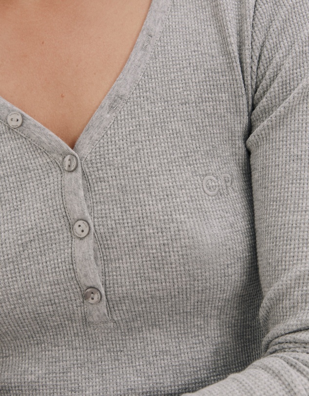 Country Road Waffle Henley Top