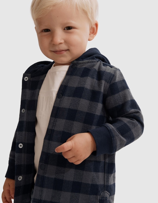 Country Road Check Hooded Shirt