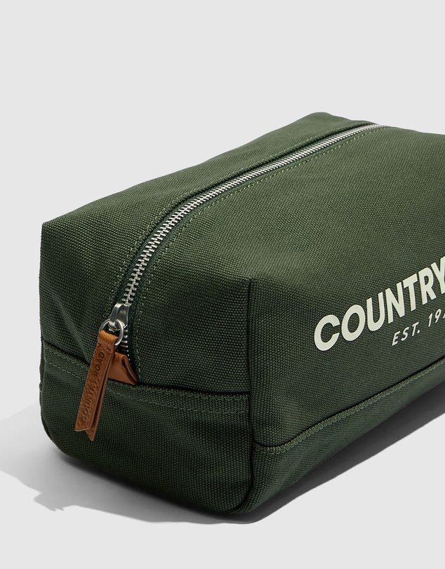 Country Road Organically Grown Cotton Modern Logo Wash Bag