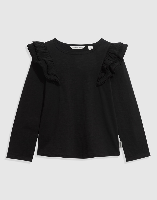 Country Road Organically Grown Cotton Slub Frill T-Shirt