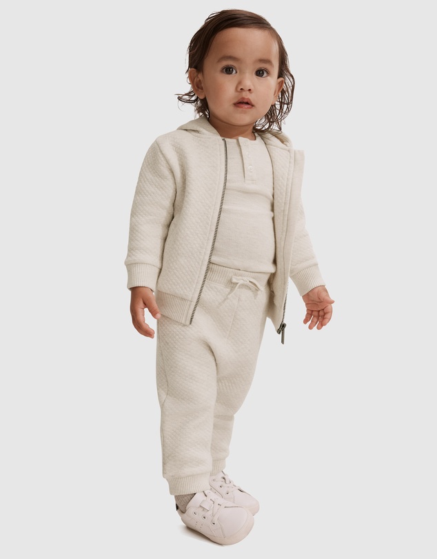 Country Road Unisex Organically Grown Cotton Quilted Hooded Sweat