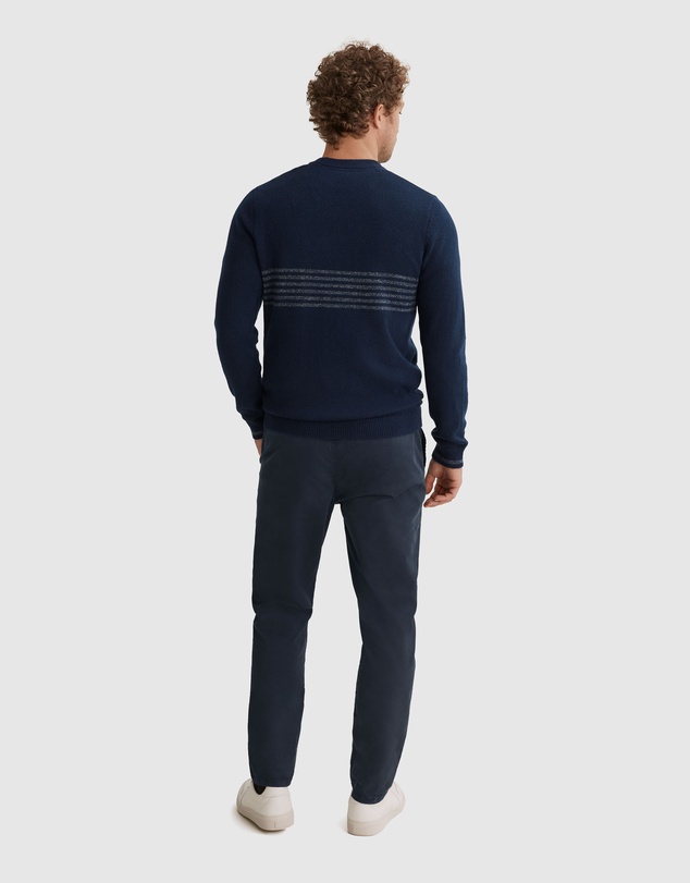 Country Road Multi Stripe Crew Wool Knit