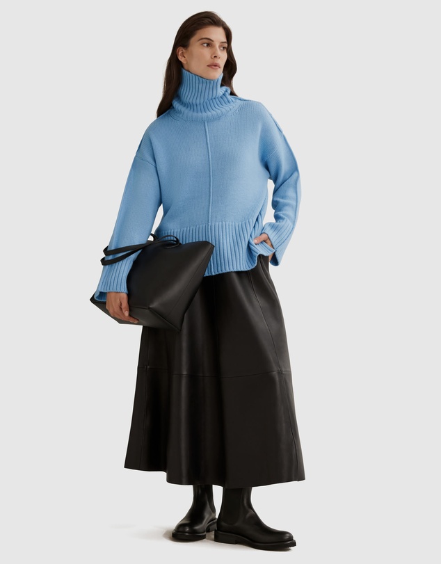 Country Road Mock Neck Rib Knit