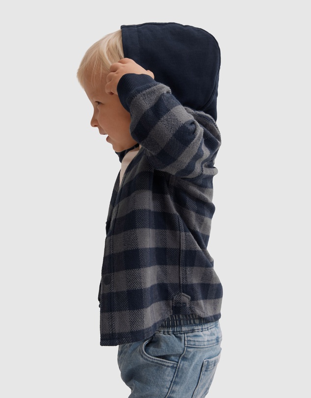 Country Road Check Hooded Shirt