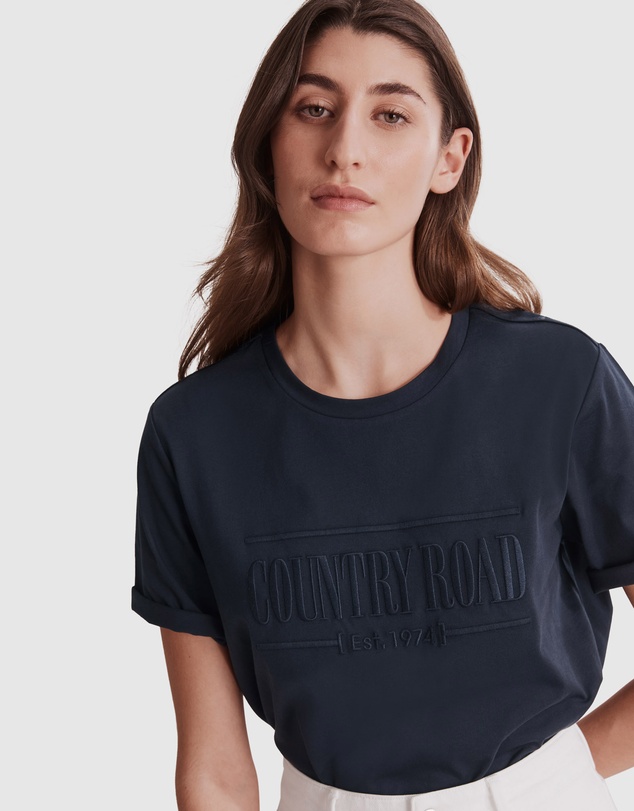 Country Road Verified Australian Cotton Heritage Embroidered T-Shirt