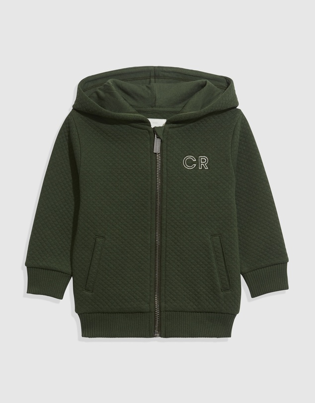 Country Road Unisex Organically Grown Cotton Quilted Hooded Sweat