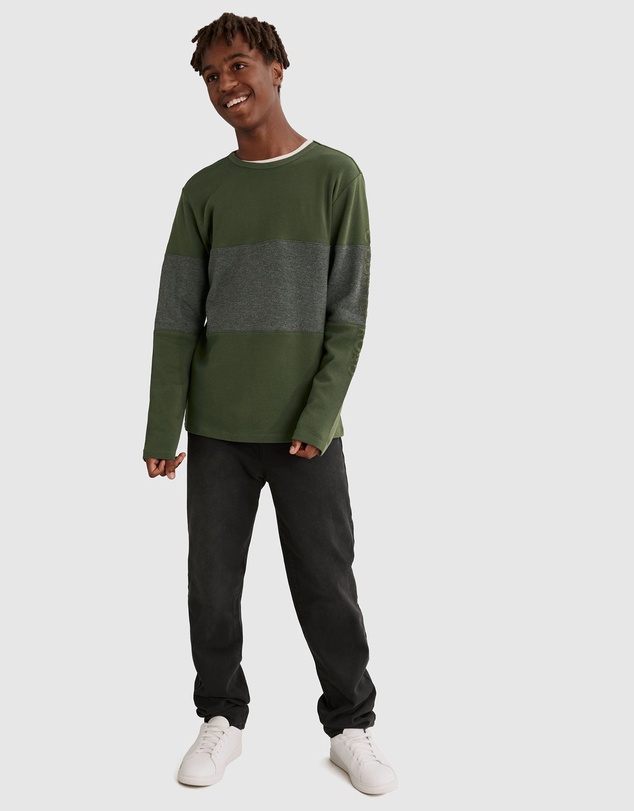 Country Road Teen Recycled Cotton Block Stripe T-Shirt