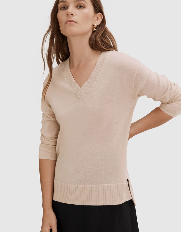 Country Road Verified Australian Merino Wool V-neck Knit