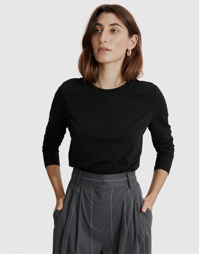 Country Road Long Sleeve Australian Cotton Slub T-Shirt