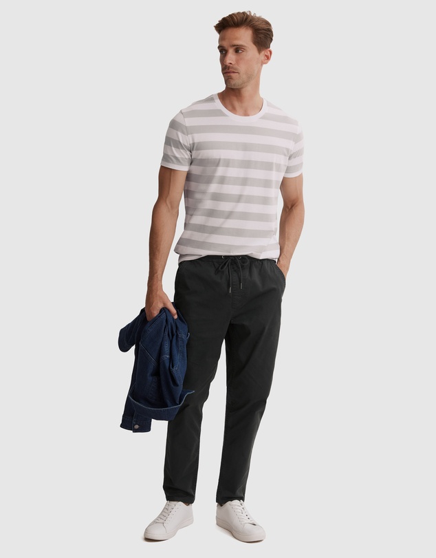 Country Road Wide Stripe Pima Crew T-Shirt