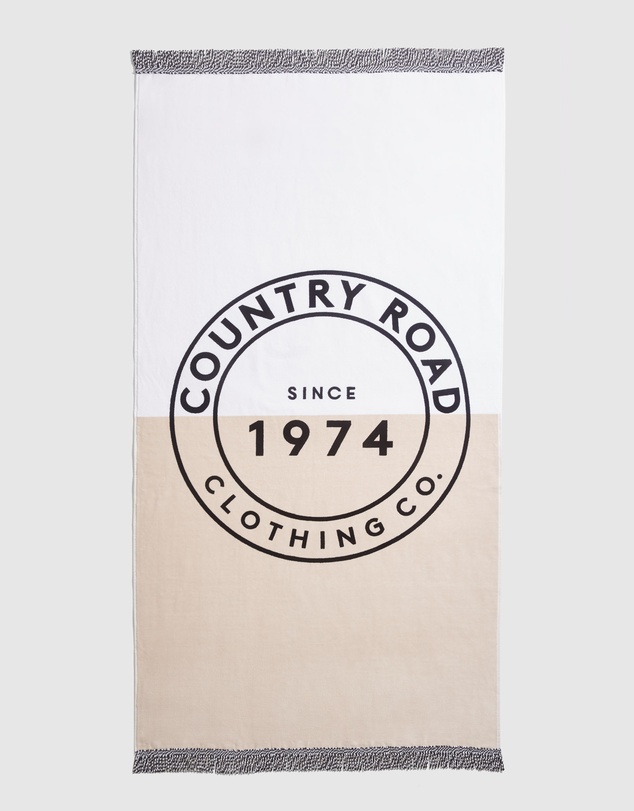 Country Road Australian Cotton 1974 Logo Beach Towel