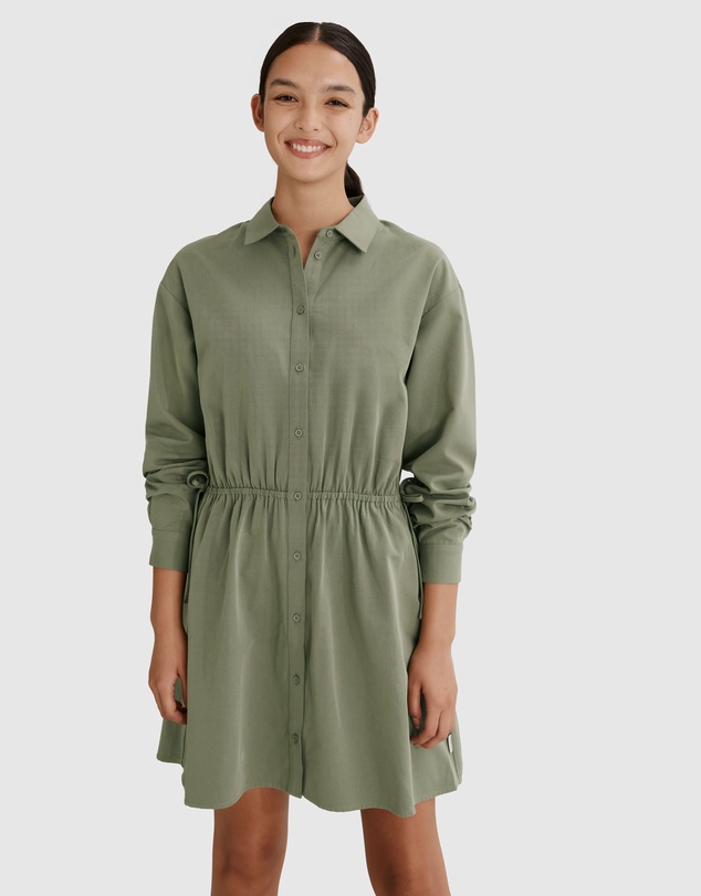 Country Road Teen Button Through Shirt Dress