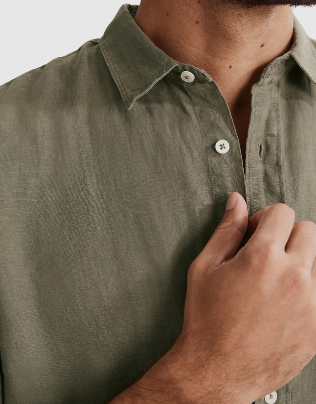 Country Road Regular Overdyed Organically Grown Linen Shirt