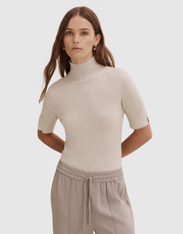 Country Road Australian Merino Wool Silk Short Sleeve Knit