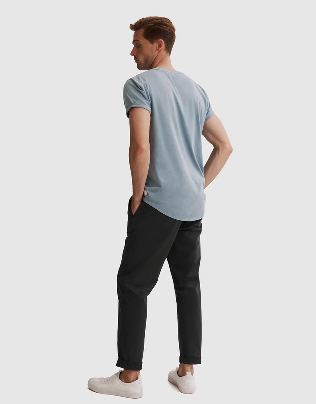 Country Road Short Sleeve Longline Garment Dyed T-Shirt