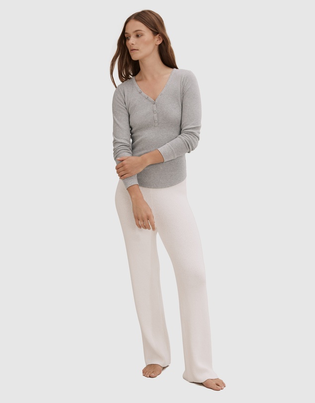 Country Road Waffle Henley Top