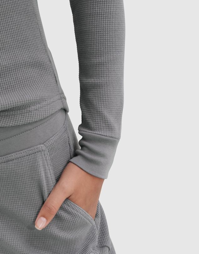 Country Road Waffle Henley Top