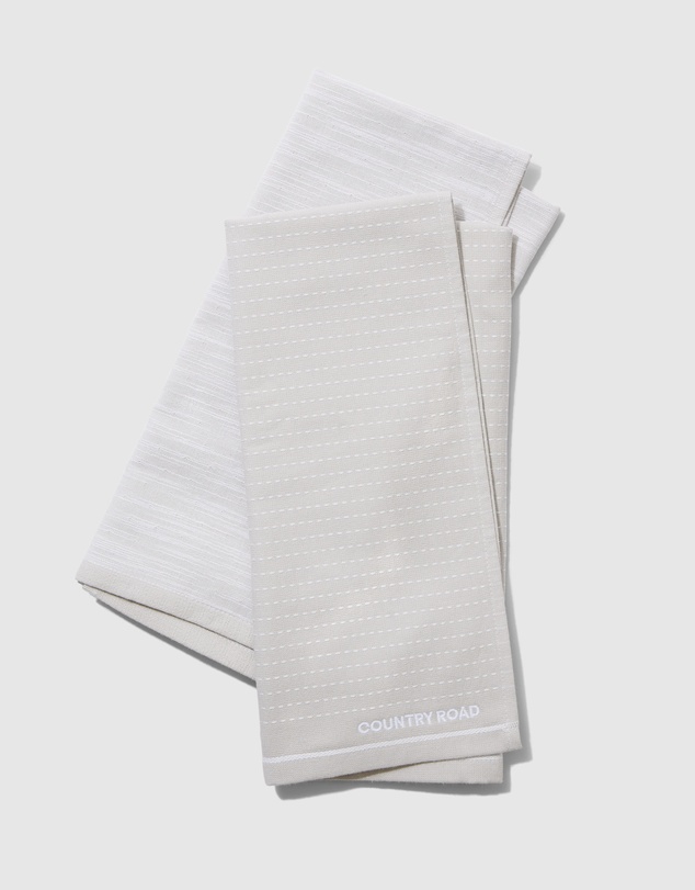 Country Road Australian Cotton Issi Tea Towel Pack Of 2