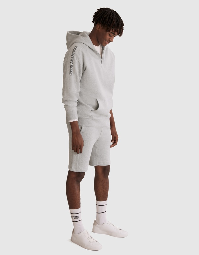 Country Road Teen Verified Australian Cotton Half Zip Logo Hooded Sweat