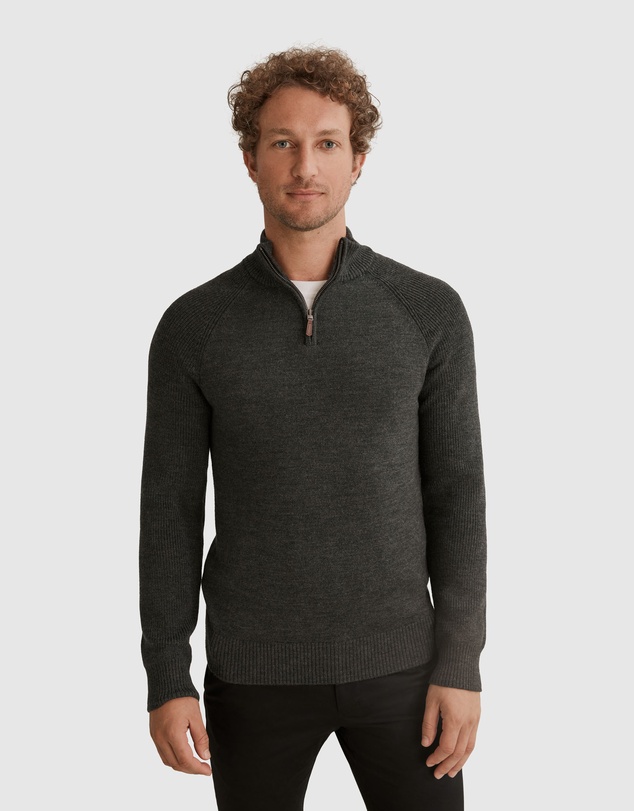 Country Road Australian Wool Half Zip Knit