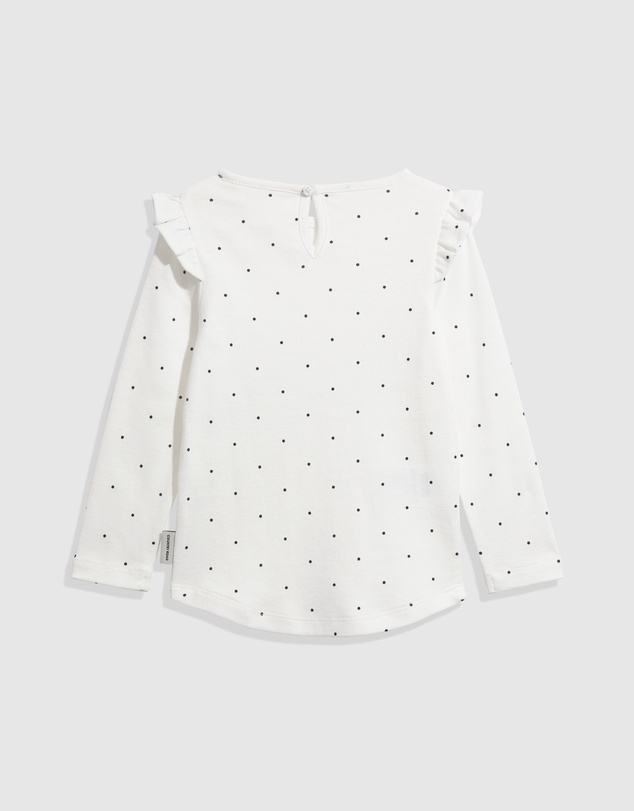 Country Road Organically Grown Cotton Pin Dot Frill T-Shirt