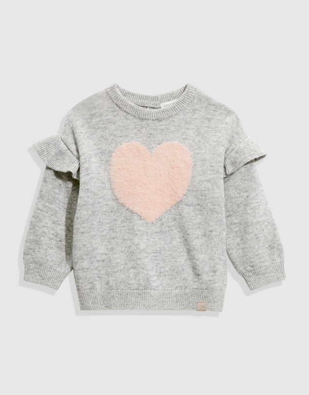 Country Road Textured Heart Knit