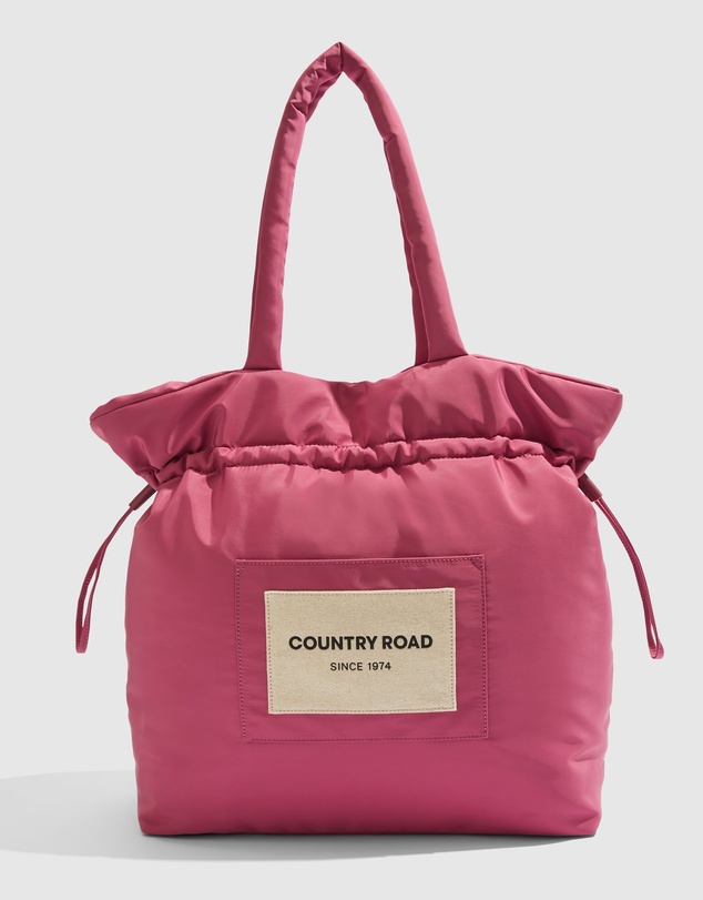 Country Road Recycled Polyester Puffer Patch Drawstring Shopper