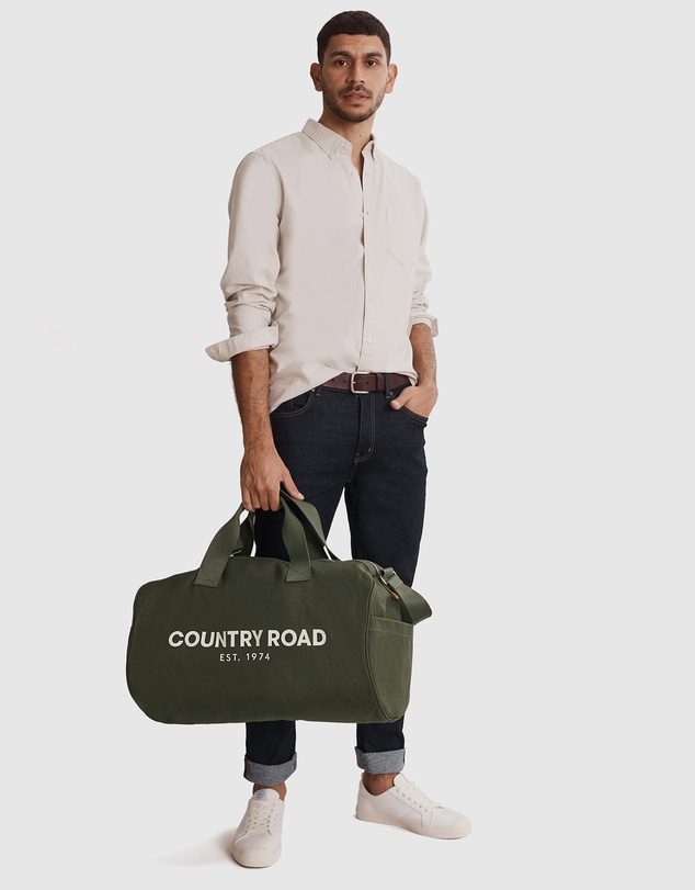 Country Road Organically Grown Cotton Modern Logo Duffle