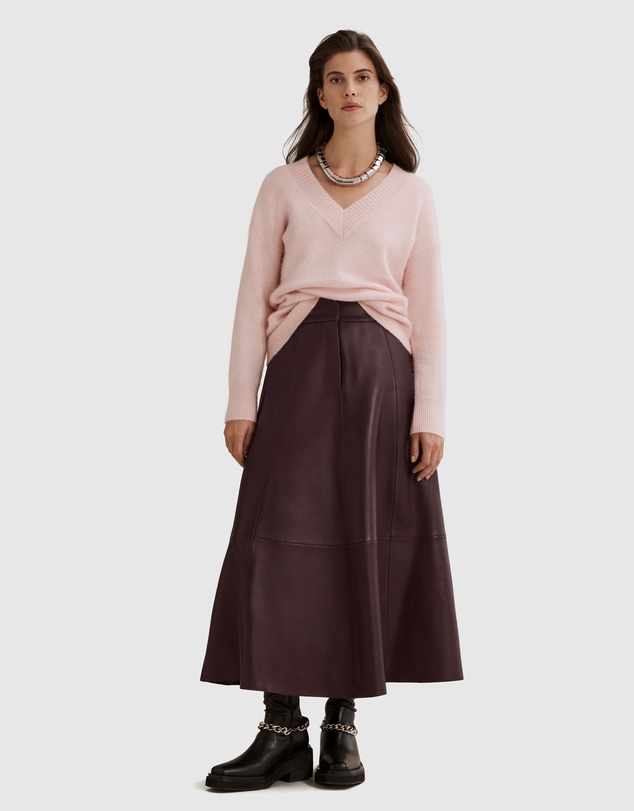 Country Road V-neck Fluffy Pullover