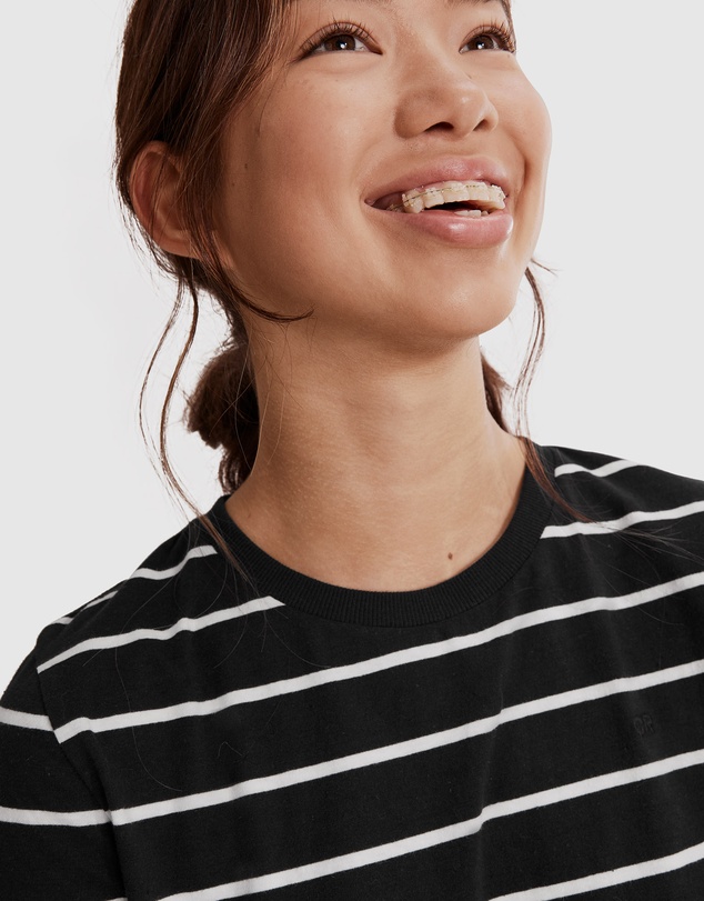 Country Road Teen Recycled Cotton Basic Stripe T-Shirt