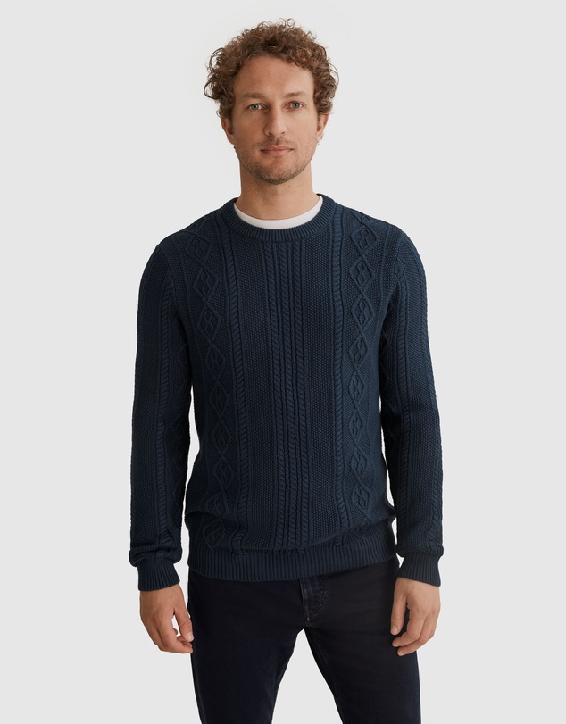 Country Road Australian Cotton Cable Crew Knit