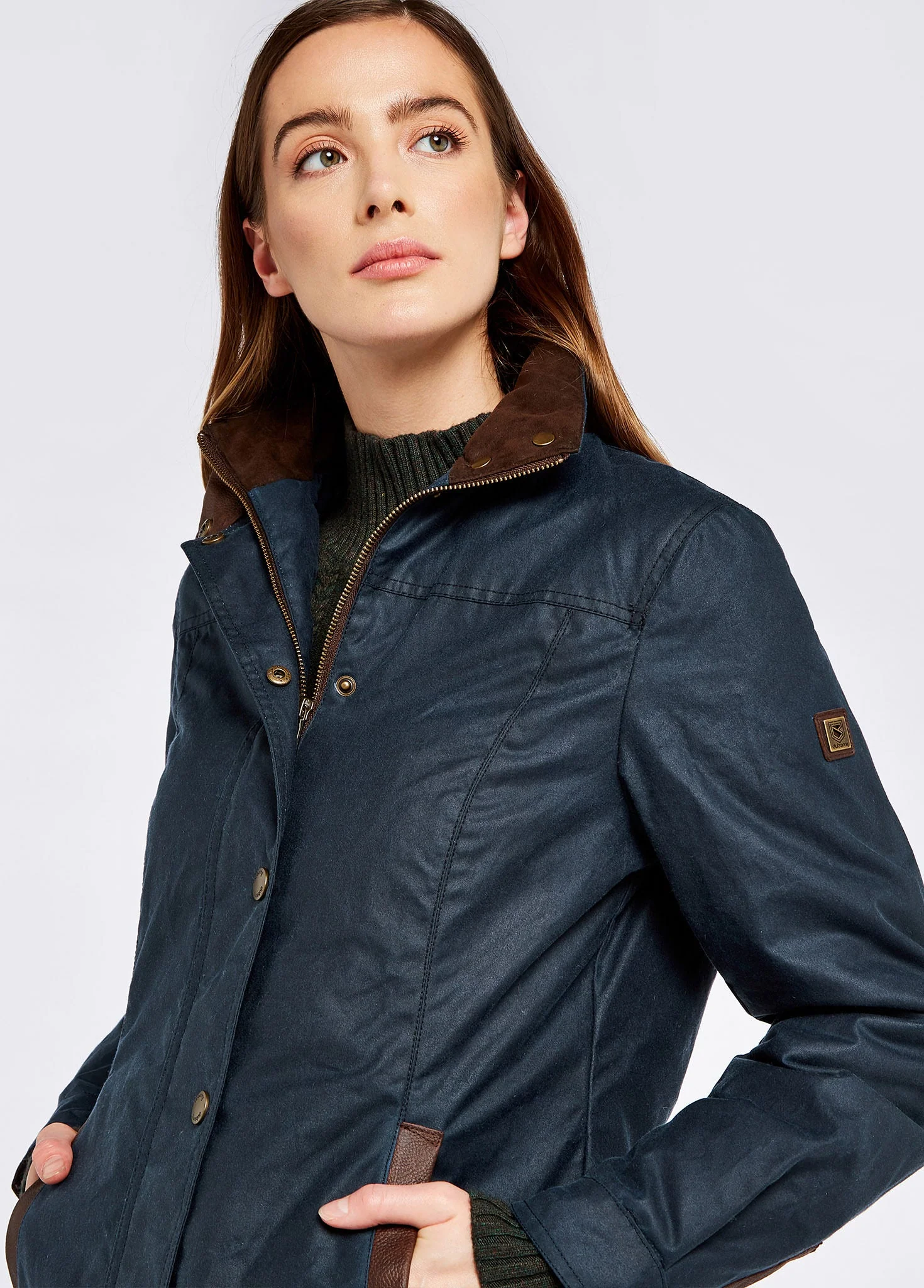 Mountrath Ladies Waxed Cotton Jacket - Ocean Blue