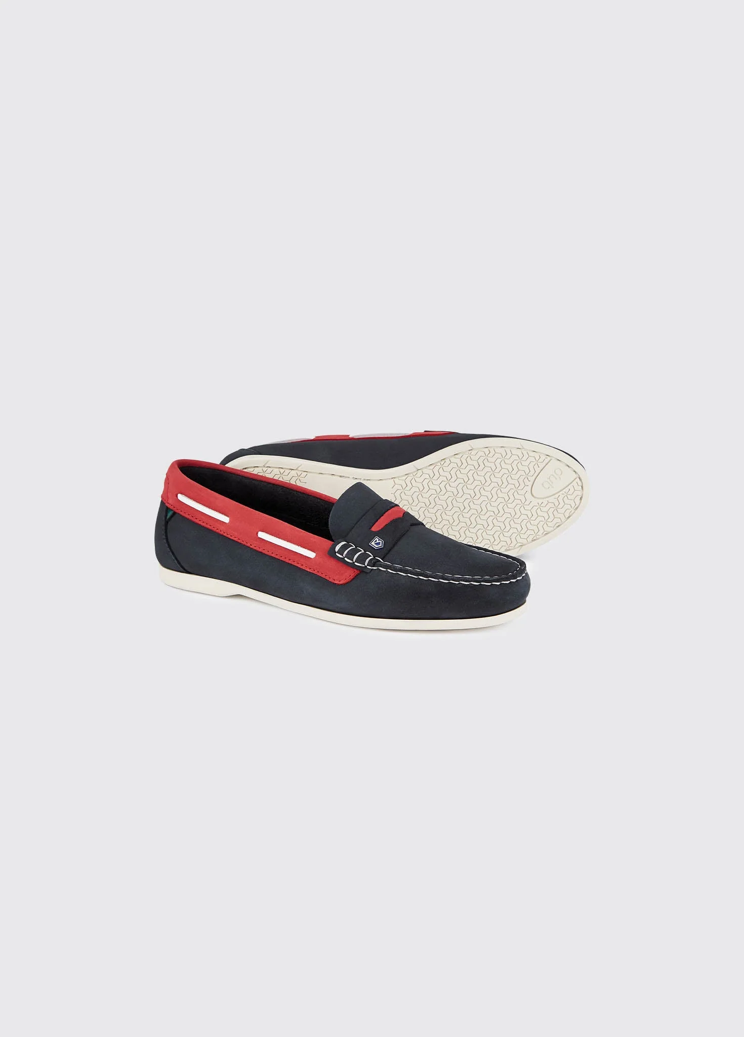 Belize Boat Shoe - Denim/Red