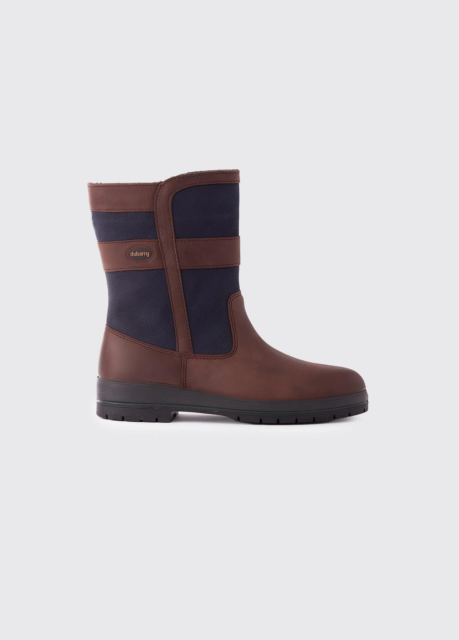 Roscommon Men's Short Rain Boot - Navy/Brown
