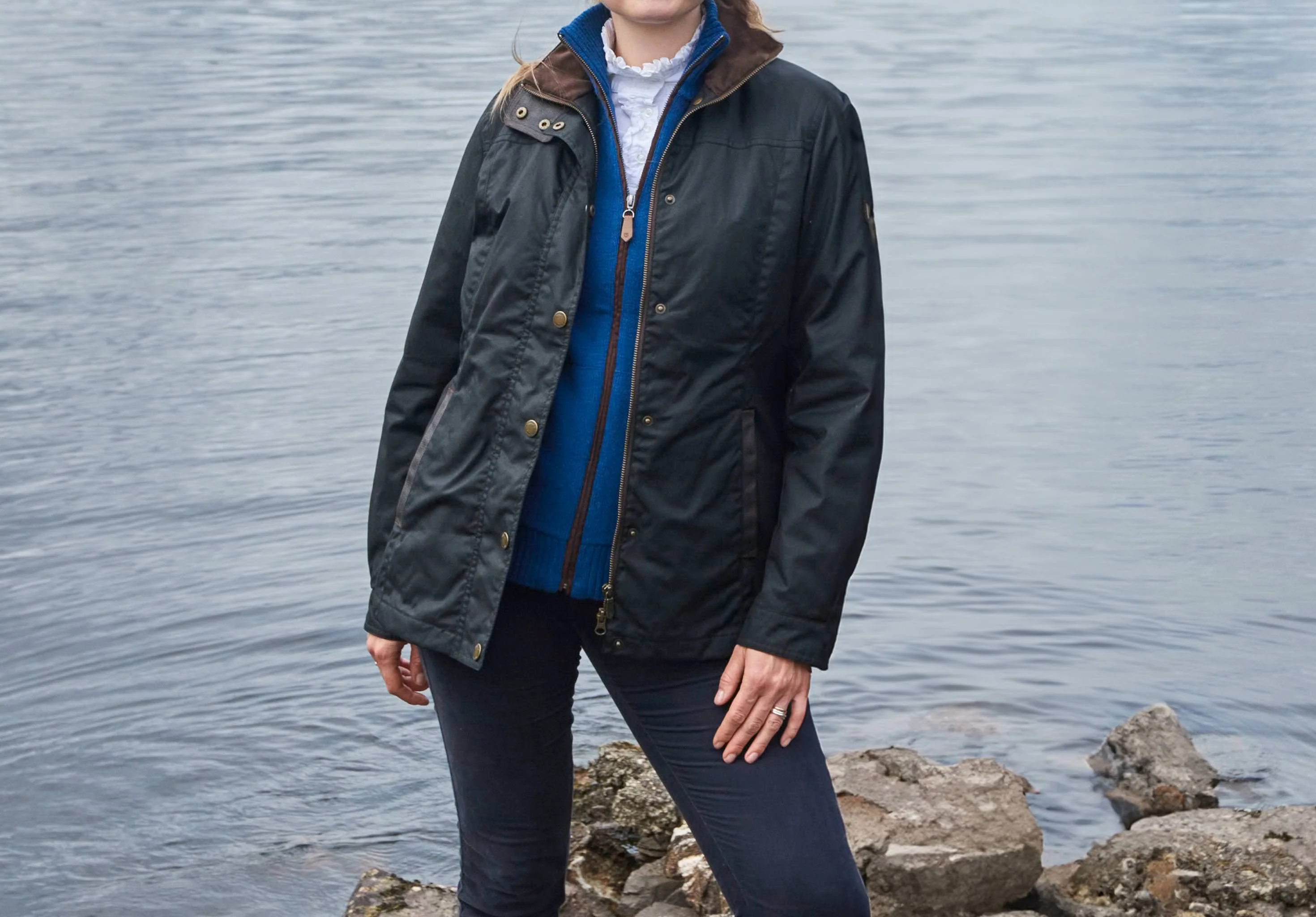 Mountrath Ladies Waxed Cotton Jacket - Black