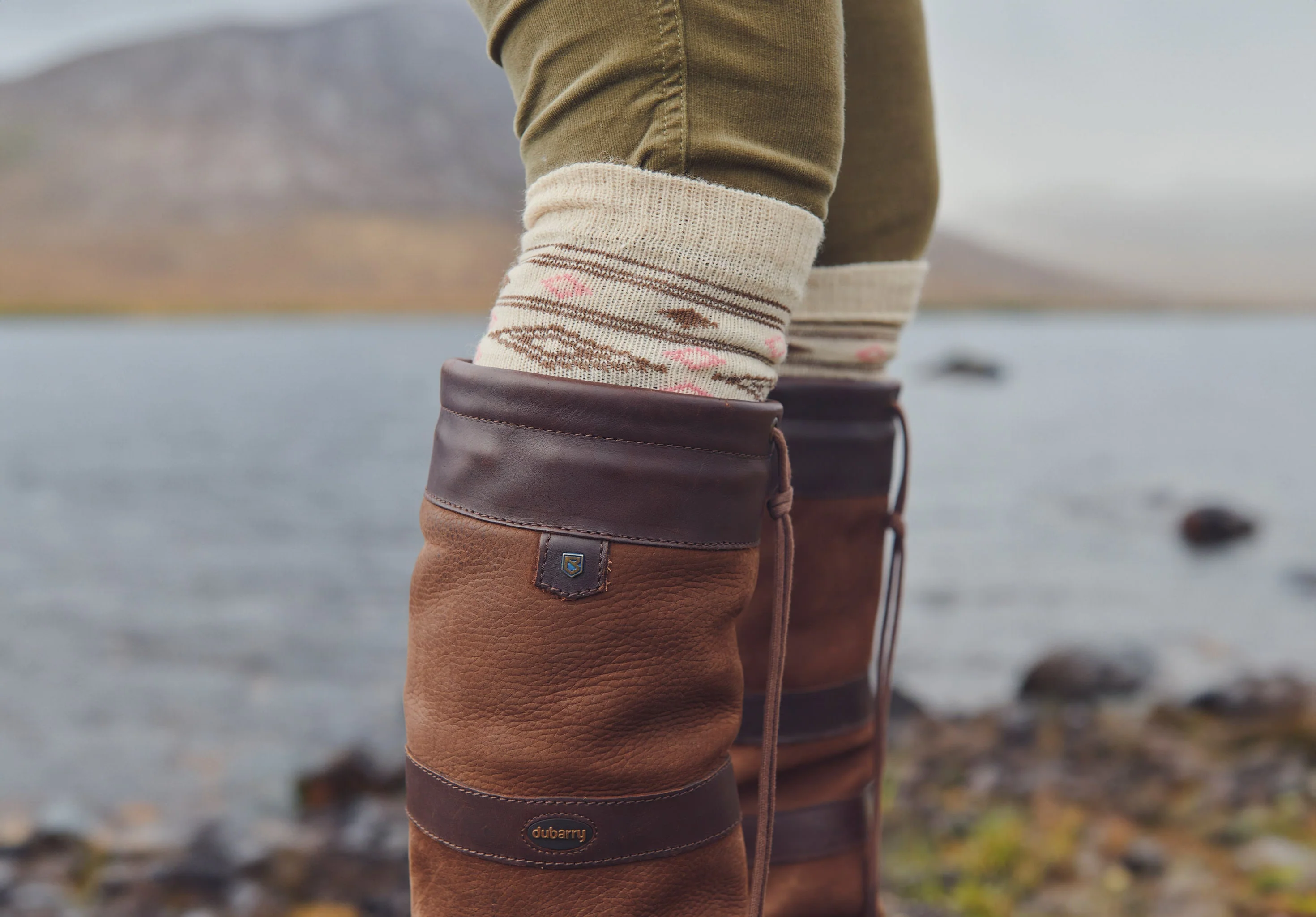 Rolestown Fair Isle Alpaca socks - Oat