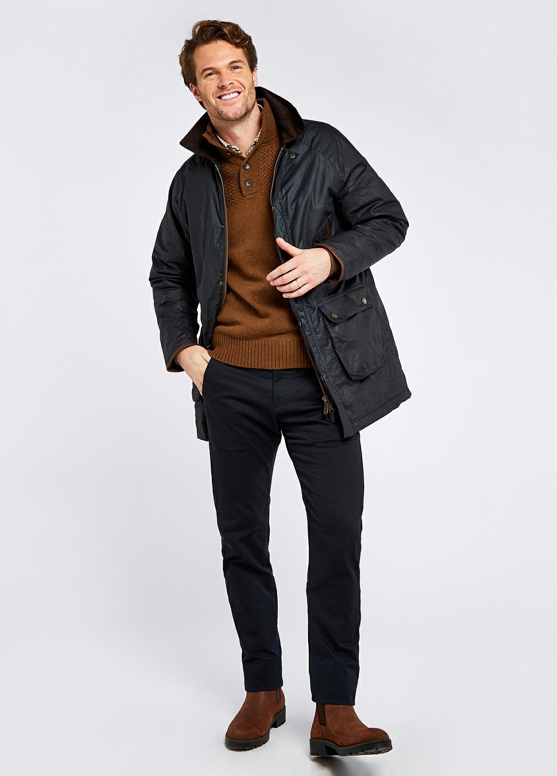 Dubarry Brunswick Wax Men's Jackets Blue