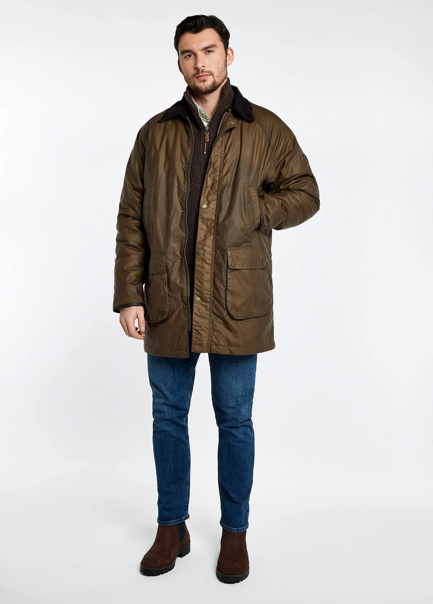 Brunswick Mens Waxed Cotton Jacket - Ginger
