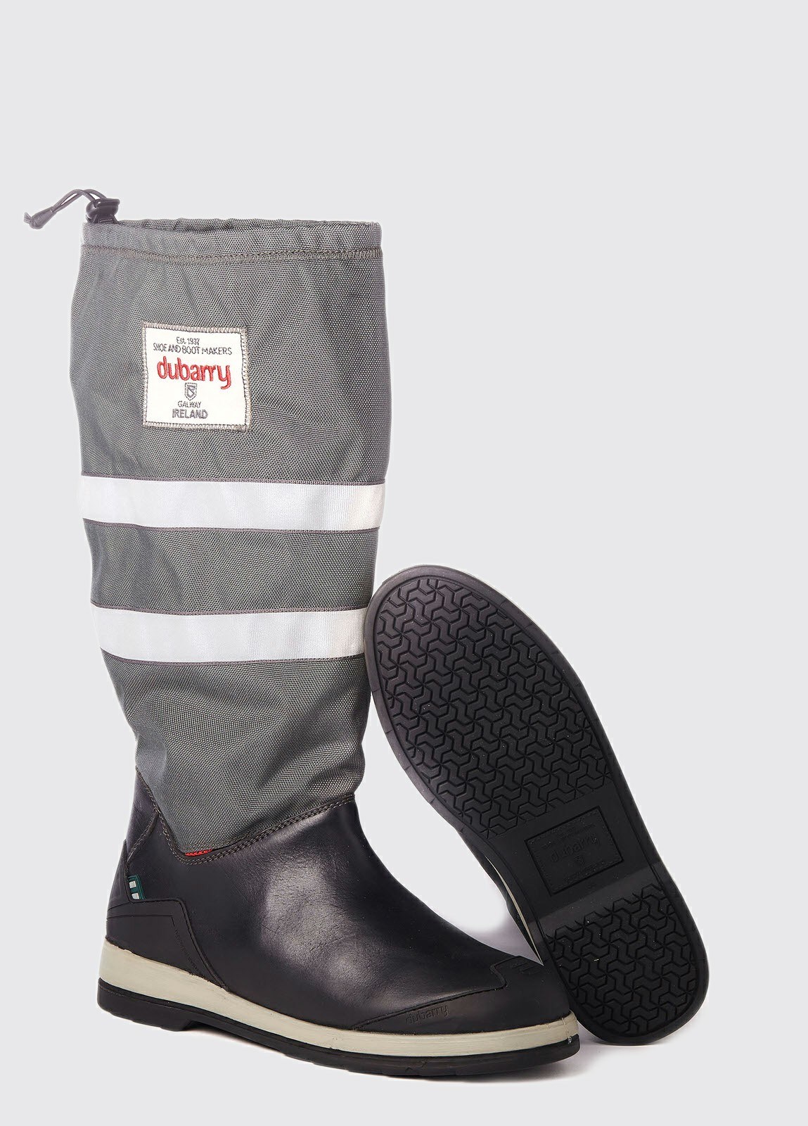 Dubarry Crosshaven Men's Sailing Boots Black / Grey