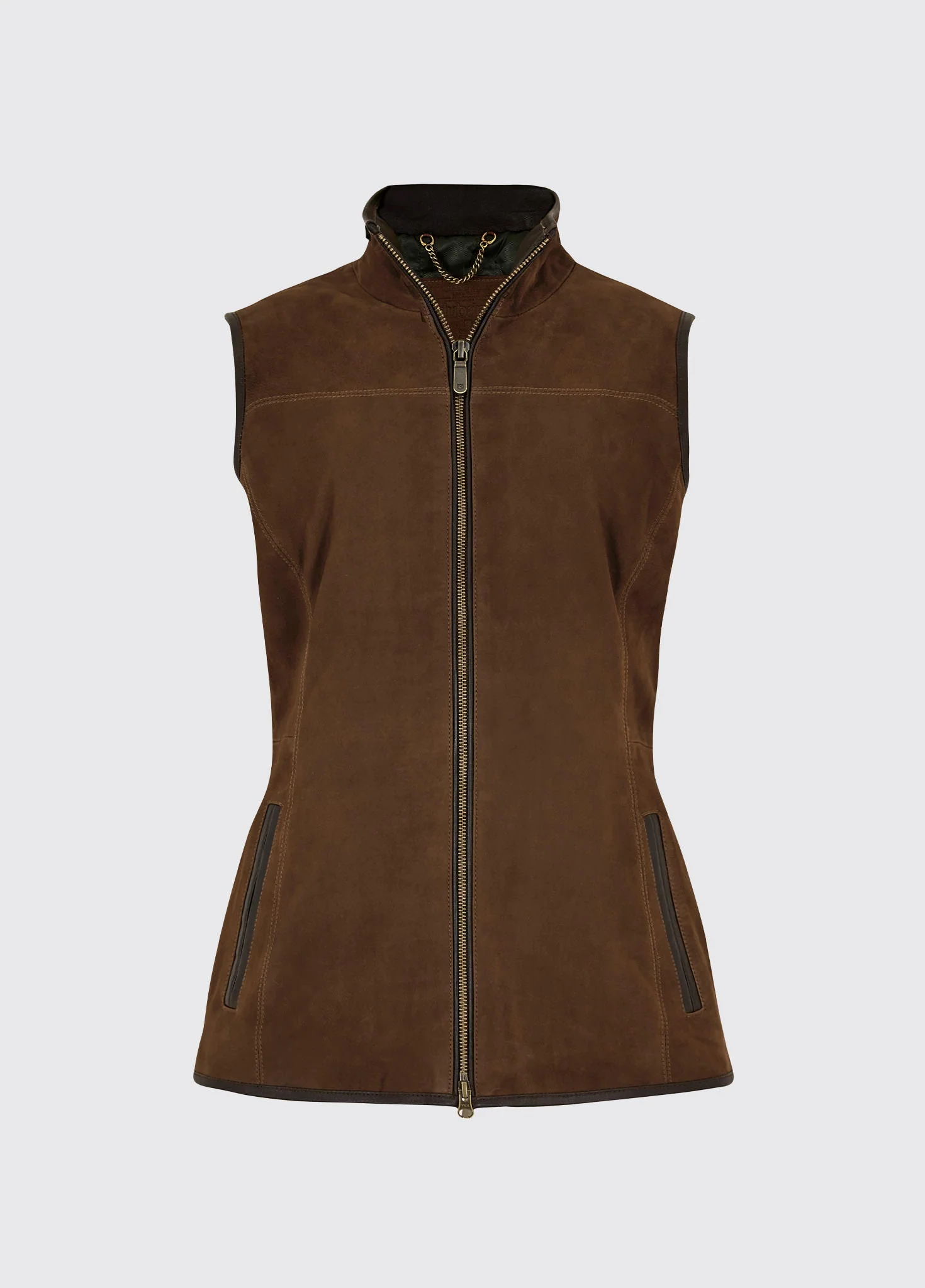 Kingston Ladies' Leather Vest - Walnut