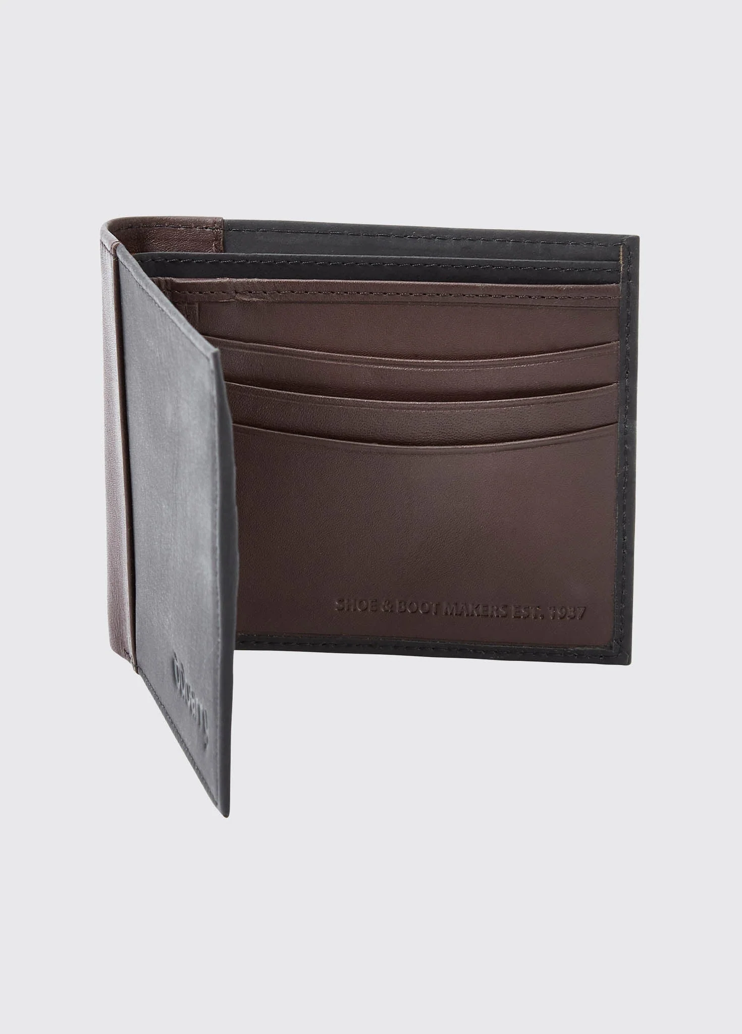 Rosmuc Leather Wallet - Black/Brown
