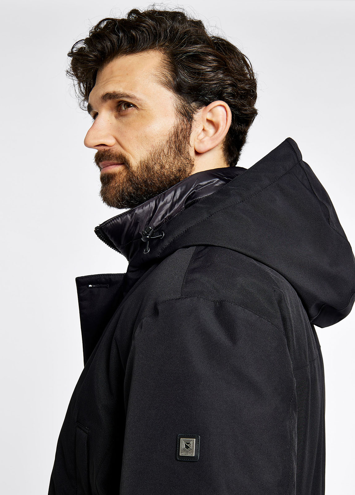 Urlingford Men's Down Parka Jacket - Black - Sample