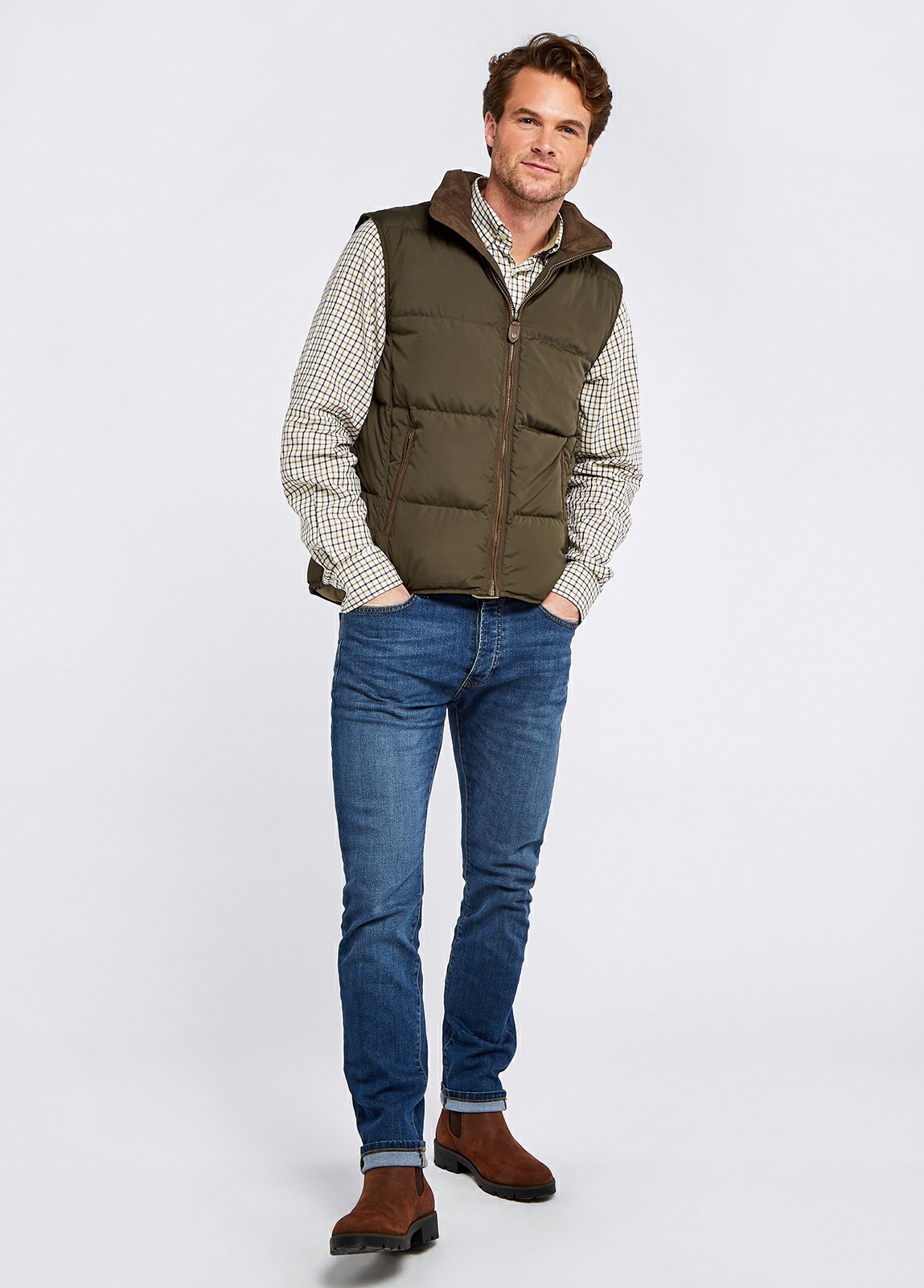 Dubarry Graystown Down Men's Vest Olive