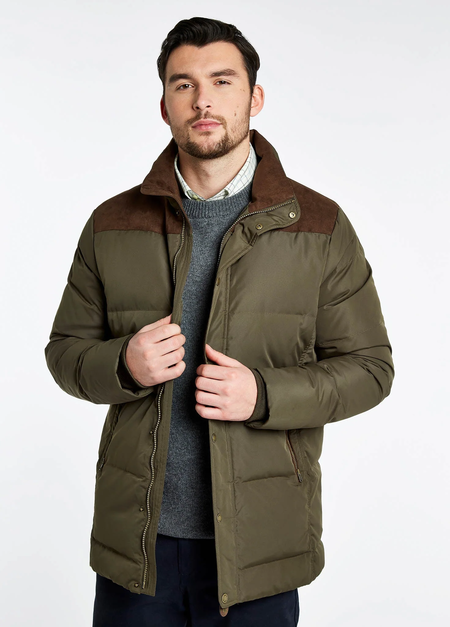 Talbot Men's Down Filled Jacket - Olive