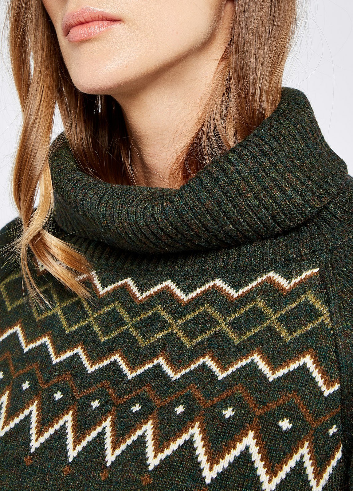 Dubarry Riverstown Fair Isle Sweater Women's Knitwear Olive