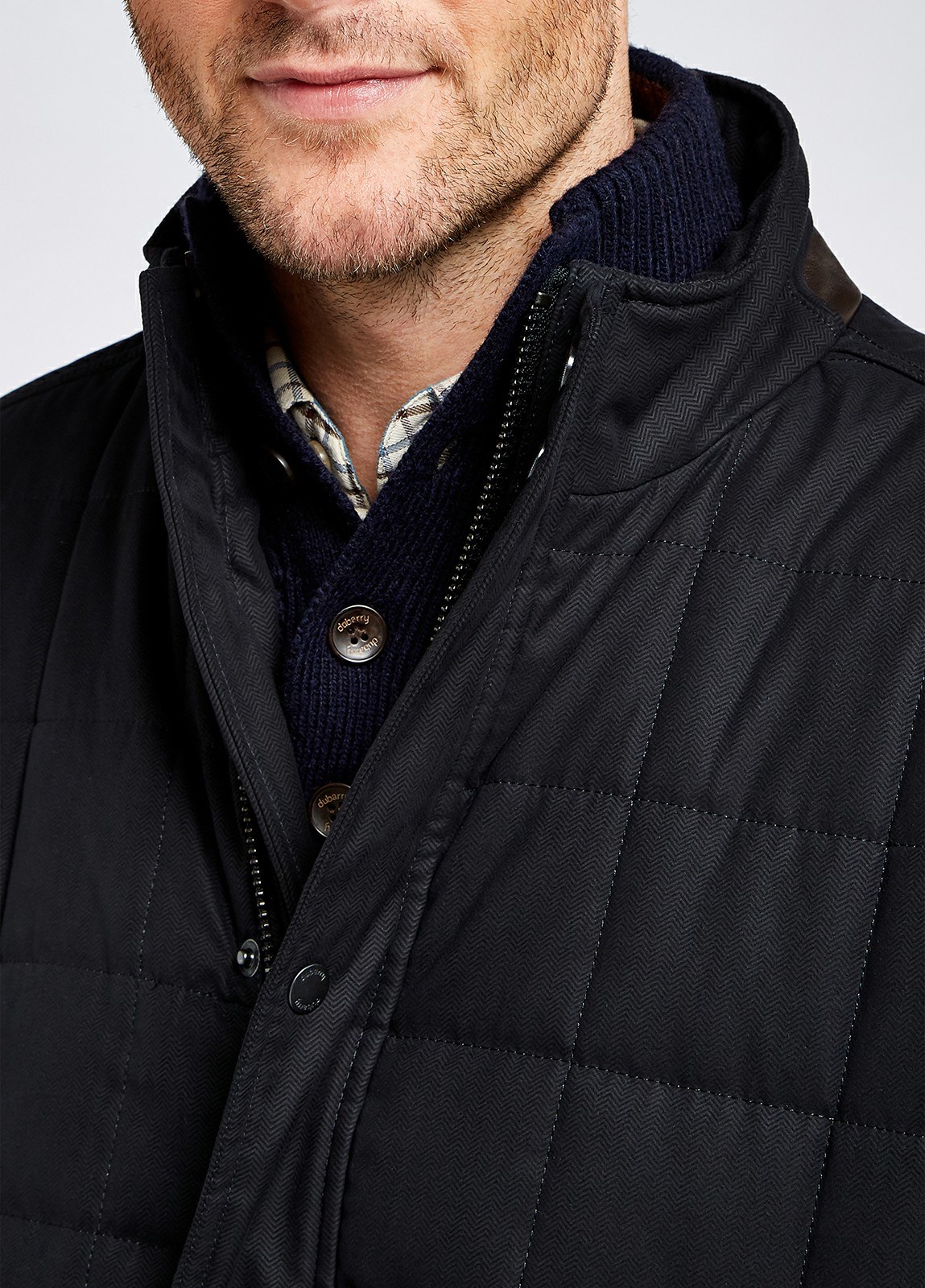 Dubarry Cashel Quilted Men's Jackets Navy