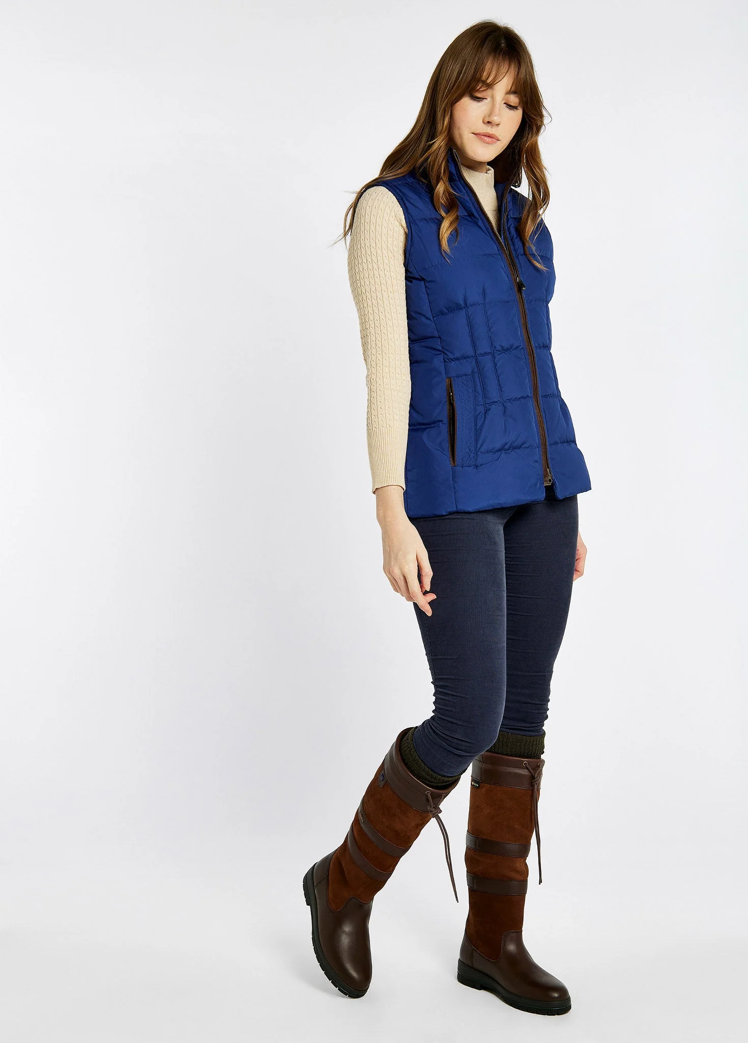 Spiddal Ladies' Quilted Vest - Peacock Blue