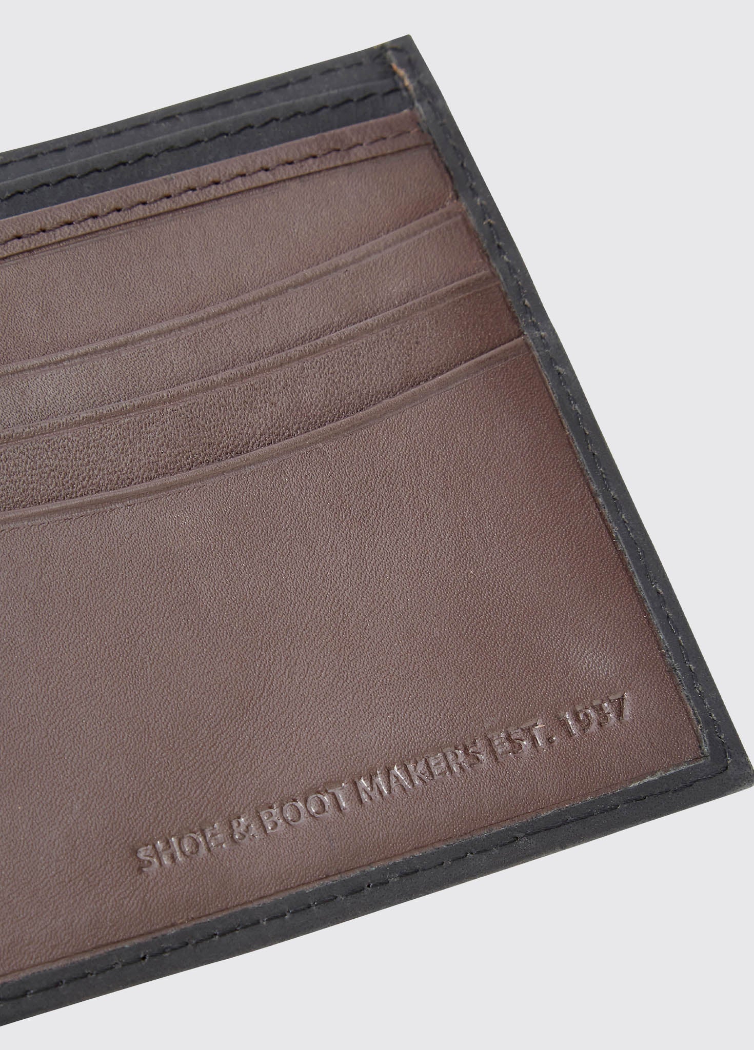 Rosmuc Leather Wallet - Black/Brown