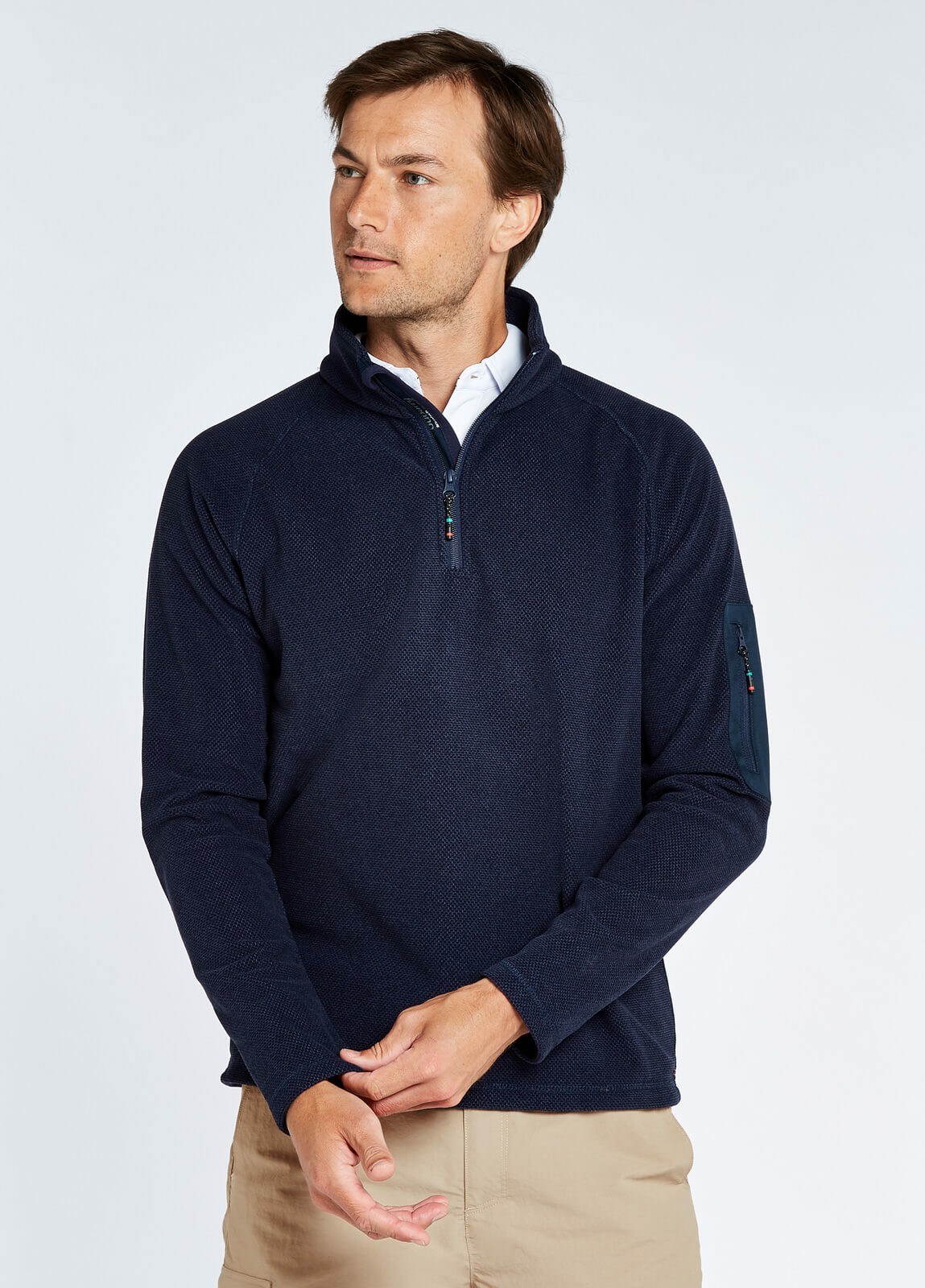 Dubarry Monaco Unisex Quarter-zip Fleece Men's Jackets Navy