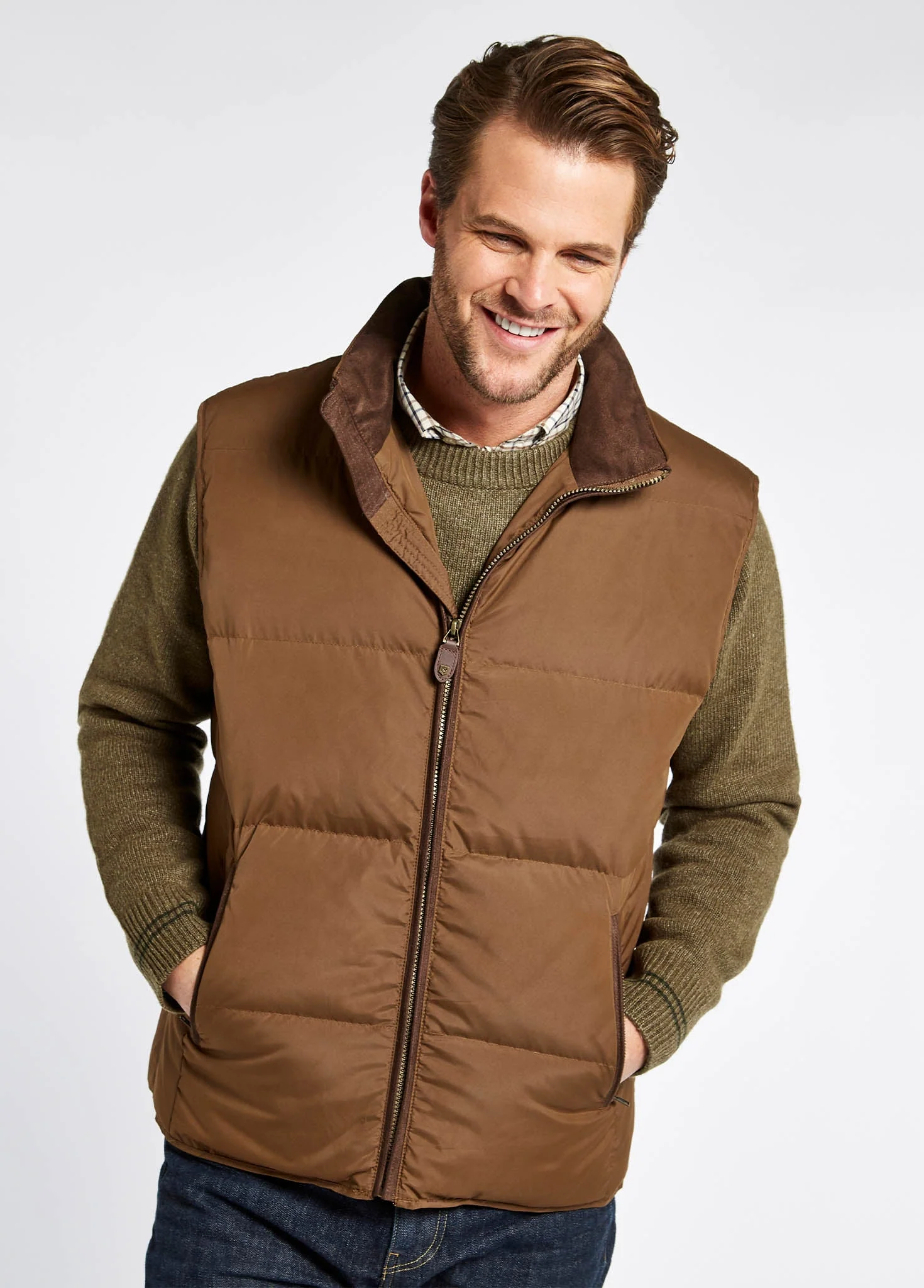 Graystown Men's Down-filled Vest - Walnut